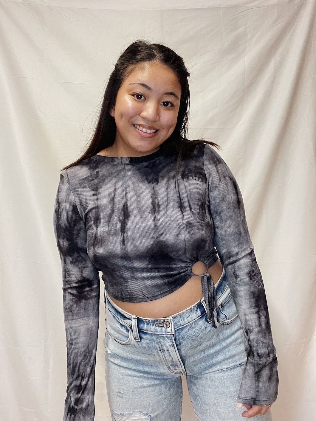 Black Tie Dye Top